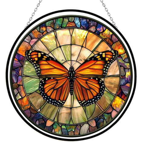 Vitrail décoratif 9 cm – Attrape-soleil pour fenêtre (1/3)