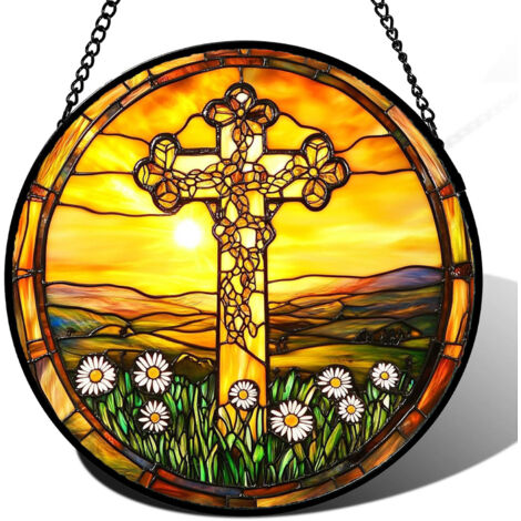 Vitrail décoratif 12.5 cm – Attrape-soleil pour intérieur (1/4)