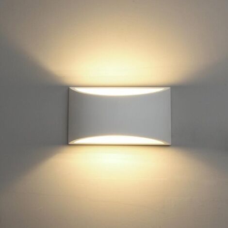 Applique murale LED semi-circulaire blanche 7W blanc chaud, design moderne avec éclairage vers le haut et le bas, luminaire décoratif pour couloir, entrée, chambre et salon (1/5)