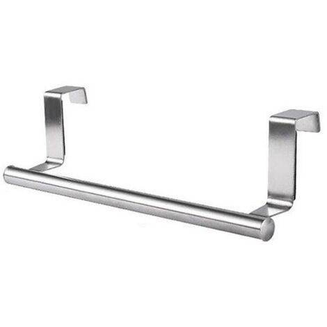 Barre à serviettes simple en acier inoxydable 23 cm – Installation sans perçage (1/5)