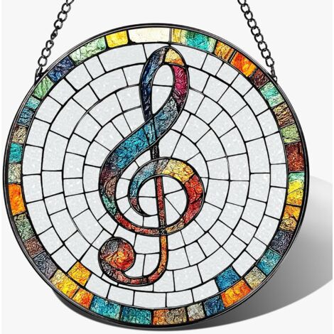Attrape-soleil vitrail suspendu, décoration murale élégante pour intérieur, cadeau parfait Thanksgiving Noël, diamètre : 9 cm (1/4)