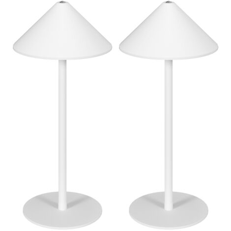 Set de deux lampes de bureau, avec trois couleurs d’éclairage. Lampe de bureau rechargeable via USB A+C. Lampe de bureau dotée d’un interrupteur tactile, parfaitement adaptée aux pièces à vivre ou aux (1/5)