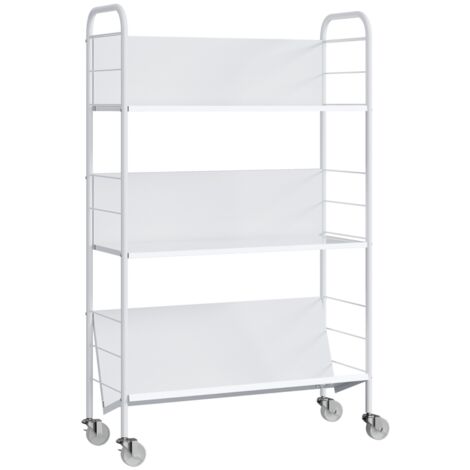 Compartiment pour livres et objets de dégagement, avec 3 niveaux. Il s’agit également d’un meuble destiné aux jouets, parfait pour la chambre à coucher. Dimensions : 69 x 26 x 108 cm. Couleur : blanc. (1/5)