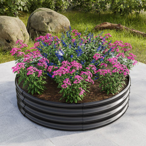 Parterres en acier inoxydable améliorant la qualité des sols et favorisant un environnement naturel. Idéal pour légumes, fruits et fleurs. (1/5)
