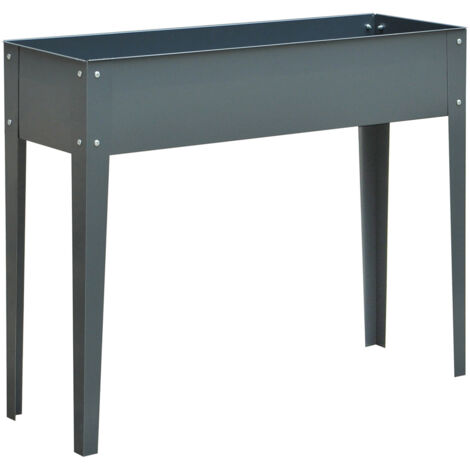 Bacs métalliques avec pieds et 3 orifices d’évacuation. Dimensions : 100 x 30 x 80 cm. (1/5)