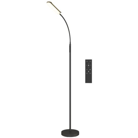 Noir Lampe de bureau réglable en intensité lumineuse. Dotée d’un contrôle par télécommande et d’une commande tactile. Idéale pour le salon. La lampe possède un bras flexible permettant une ajustement (1/5)
