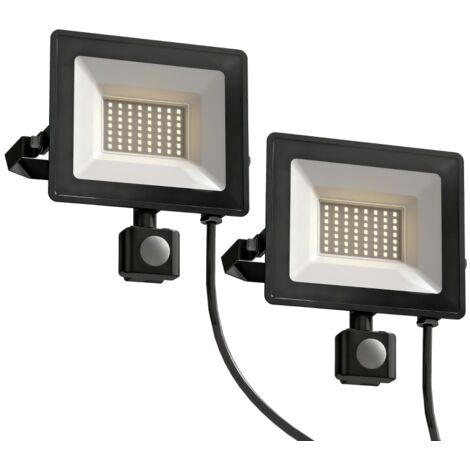 Lampe de travail de 50 W, réglable, 3 modes de fonctionnement possibles. Fabriquée en aluminium, elle peut être utilisée de manière flexible. Couleur : noire. (1/5)
