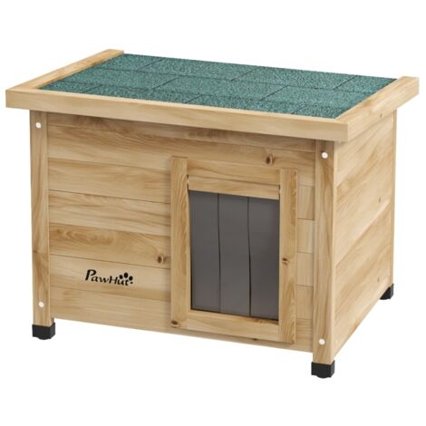 Maison pour chats. Structure résistante aux intempéries. Poids du chat : 6 kg. Dimensions : 57 cm x 45 cm x 43 cm. Naturellement robuste. (1/5)