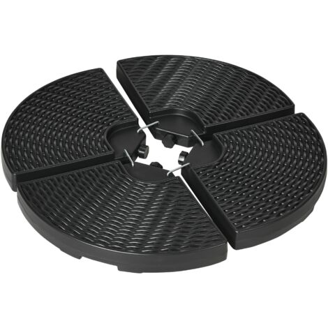 Poids du parapluie : 52 kg pour les parapluies à structure en acier, ou 68 kg pour ceux conçus pour résister aux conditions météorologiques difficiles. Matériau utilisé : PEHD. (1/5)