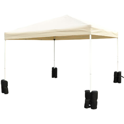 Set de 4 poteaux pour pavillons pliables et tentes de fête. Robuste et noir, idéal pour assurer la stabilité des tentes lors des événements festifs. (1/5)