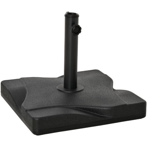 Podium de parasol de 20 kg, conçu pour des tiges de parasol de 30 à 38 mm. Pied en ciment stable, de dimensions 41,5 x 41,5 cm. Idéal pour les jardins et les terrasses. (1/5)