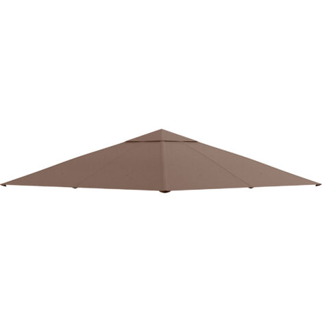 Pavillon de remplacement 293 x 293 cm, toit polyester protection solaire. Idéal pour jardin et terrasse. (1/5)