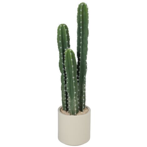 Plante artificielle : cactus. La taille de cette plante est de 95 cm. Elle est disponible dans un pot, pour être utilisée à domicile ou en bureau. Idéale pour l’aménagement du jardin. (1/5)