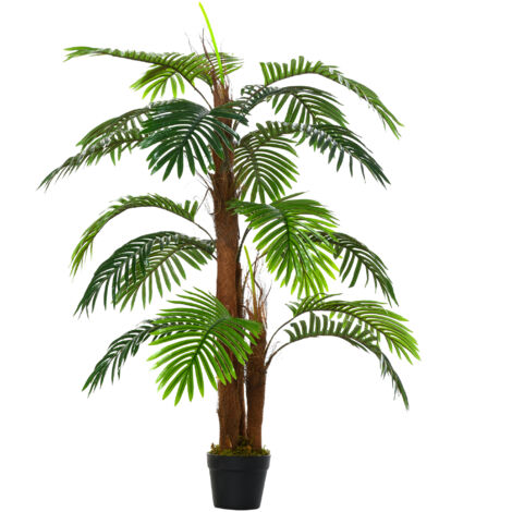Palmier artificiel de 120 cm, une plante artificielle d’aspect naturel, idéale pour les intérieurs et les extérieurs. Conçu en plastique, il est facile à entretenir et durable dans le temps. (1/5)