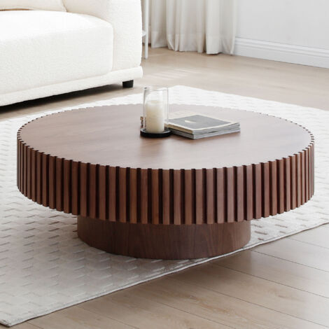 Cette table basse en MDF — mesurant 80 x 35 cm — constitue un choix idéal pour votre salon. (1/5)