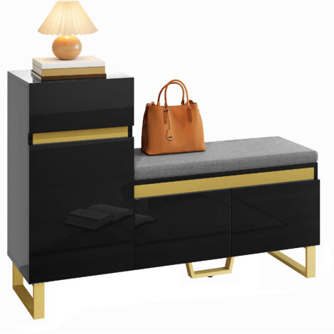 Armoire à chaussures grande capacité pour entrée de maison, rangement à plusieurs étages, style moderne et minimaliste, équipée d étagères et portes pour organiser les objets domestiques (1/5)