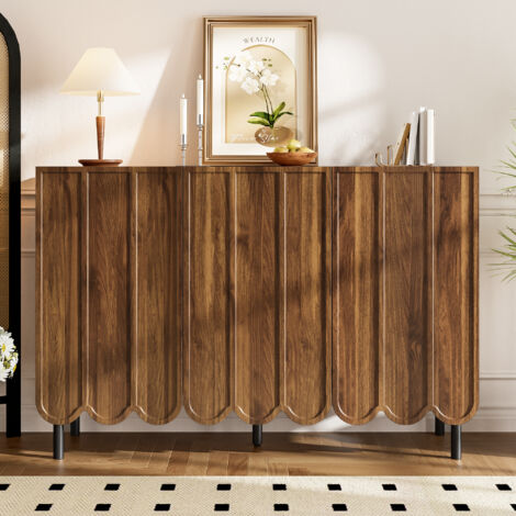 Meuble de style moderne en bois, avec des portes à ouverture latérale. Dimensions : 120 x 35 x 80 cm. Sans poignées étagères réglables. Conviendrait parfaitement pour le salon, le couloir et la salle (1/5)