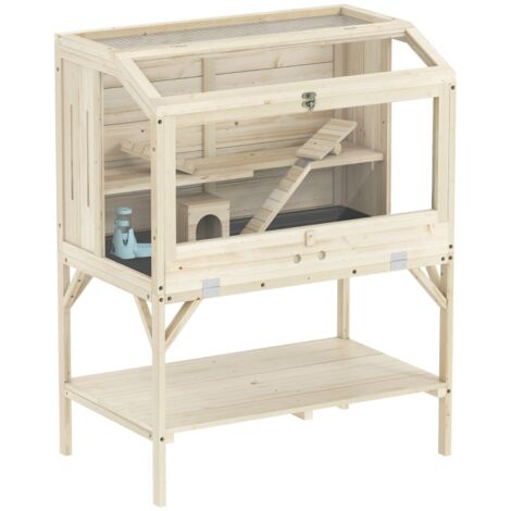 cage à hamsters, 2 niveaux  cage pour petits animaux, avec espace de stockage supplémentaire  accessoires disponibles  dimensions : 84 x 53 x 110 c (1/5)