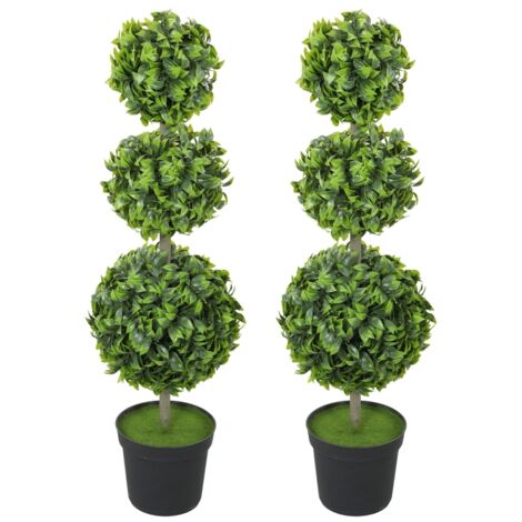 Plante artificielle en pot avec terre sans engrais - Feuilles plastique vert - Pour salon, bureau, chambre - Déco propre - Résistant UV (1/5)