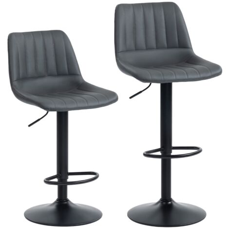 Lot 2 chaises rétro - Pieds réglables hauteur - Pour salle à manger, cuisine, bar - Design vintage - Dimensions 43x49,5x111 cm - Confortables (1/5)