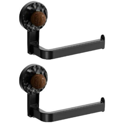 Lot de 2 porte-rouleaux de papier toilette, modèles muraux, pour salle de bains et cuisine, rouleaux de papier toilette, avec socle rond (1/5)