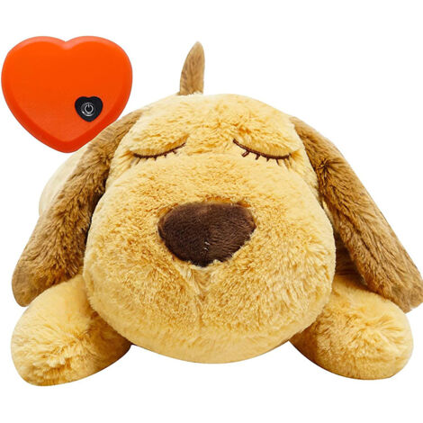 Jouet en peluche pour chiot, Doux compagnon anti-anxiété – Battement de cœur simulé pour apaiser et rassurer – Idéal pour le sevrage et le réconfort (1/5)