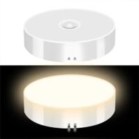 1pc USB Rechargeable Motion Sensor Light, 3000K LED Smart Sensor Night Light, Easily Installed in Cupboards, Staircases, Corridors, Bedrooms, Bathrooms or Any Other Location, Suitable for Night-time I