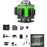 Niveau laser 360° avec trépied, niveau laser à nivellement automatique, niveau laser 12 lignes