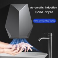Sèche-mains À Capteur Intelligent Pour Salle De Bains, 1600W Haute Puissance, Montage Mural, Séchage Rapide, Pour Hôtels, Centres Commerciaux - Gris
