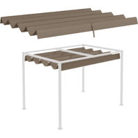 Toit de remplacement pour une pergole de 2,85 x 2 m. Toit étanche et rétractable. Les toits sont équipés de trous permettant l’écoulement de l’eau. Protection anti-rayons UV de 30%. Conforme aux exige