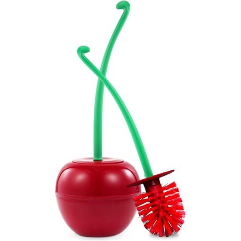 Brosse de toilette cerise, un outil de nettoyage de salle de bain avec poignée solide et poils durables (1/5)