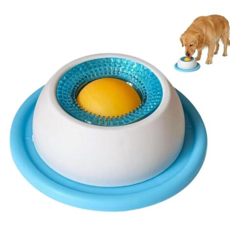 Plateau à lécher interactif pour animaux, gamelle anti-glouton rotative pour réduire l'anxiété et la déglutition rapide