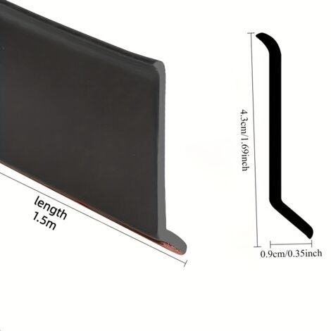 Joint d'étanchéité universel pour fenêtre 4,3 cm × 1,5 m, pare-pluie anti-infiltration et anti-pluie pour joints de fenêtres (1/5)