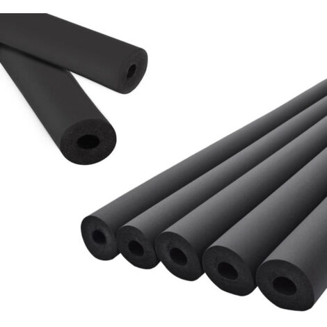 Lot de 5 manchons d'isolation thermique en caoutchouc mousse noirs – Diamètre intérieur 13 mm, épaisseur 9 mm, longueur 1,8 m, ignifugés, pour tuyaux de plomberie et de chauffage