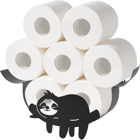 Porte-papier toilette paresseux pour 8 rouleaux supplémentaires, rangement mural décoratif et amusant pour papier toilette, meuble de rangement pour salle de bain