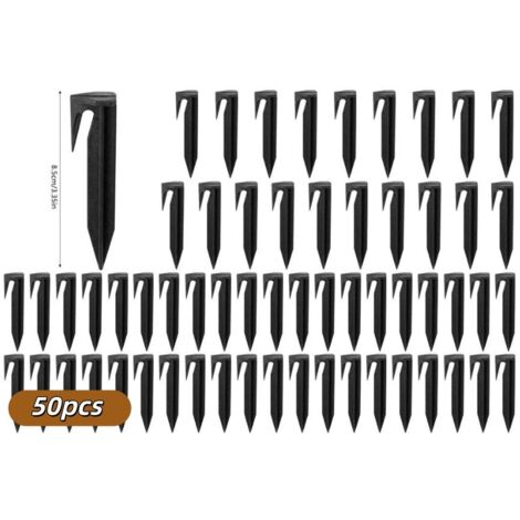 50 piquets de tente en plastique, 8,5 cm, piquets de tente robustes, piquets de tente en plastique, piquets de sable, piquets de plage extérieurs (1/5)
