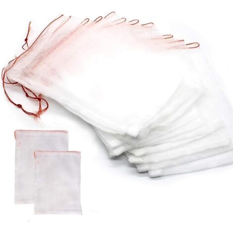10 pièces de filets anti-insectes 3525cm, sacs en micro-maille, filets à cordon pour plantes de jardin, réutilisables (1/5)