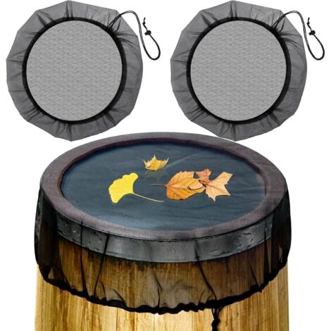 Filet pour récupérateur d'eau de pluie en 2 parties, Ø100 cm, housse ronde réglable avec cordon de serrage, anti-feuilles et anti-insectes (1/5)