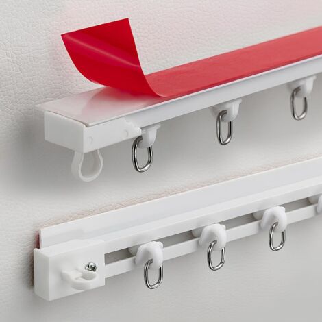 Rail coulissant pour rideaux 3 mètre - Montage mural/plafond, silencieux et durable