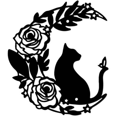 10 cm Décor mural en métal noir rustique, décoration pour salon salle à manger cour (1/5)