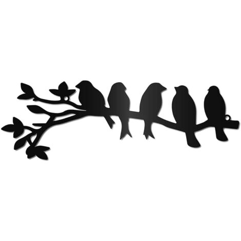 10 cm Décor mural métal noir, décoration murale pour salle à manger cour jardin (1/5)