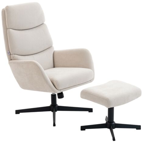 Chaise-lit avec accoudoirs – Assise haute, structure métallique, beige – Idéal salon et chambre (1/5)