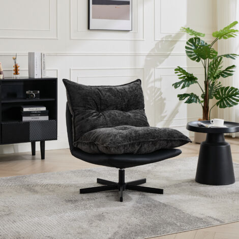 Fauteuil relaxable réglable en trois positions : 95°, 110° et 125°. Pieds métalliques noirs. Matière de rembourrage en cuir anti-taches de chats. Rembourrage en mousseline. Réglage de la position de c (1/5)