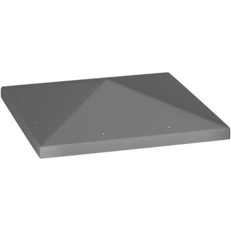 Toit de remplacement pour le pavillon de 3 x 3 mètres. Toit imperméable au sol. Matériau de remplacement pour les pavillons en jardin. Pièces de rechange en tissu Oxford, 370 g/m². Couleur gris foncé. (1/5)