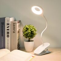 Dimmable Touch-Control Reading Light, Eye-Protecting LED Clip-On Desk Lamp, 80cm TPC Cable, Makeup Light, Study Light