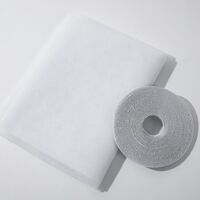 Moustiquaires de Fenêtre Blanches 1,5 x 2 Mètres, Filet Anti-Insectes Ultra-Fin avec Bande Adhésive, Sans Perçage pour Protection des Fenêtres