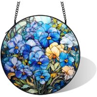 Vitrail suspendu décoration moderne, diamètre: 15 cm