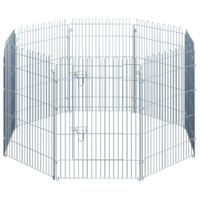 Enclos pour chiots, structure bois 8 pièces – Dimensions longueur 8 cm, hauteur 9 cm, séparation efficace
