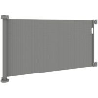 Barreaux de protection détachables pour escaliers – 0–136 cm, hauteur 87 cm, gris, sécurité animaux