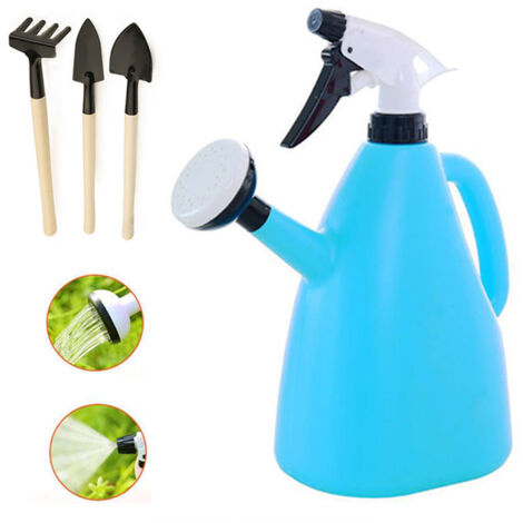 BOMCLAP Arrosoir 2-en-1 1L avec Vaporisateur et Buse Réglable  Inclut Mini Râteau Arrosoir Portable Multifonction pour Jardin, Balcon et Plantes d‘Intérieur (1/5)
